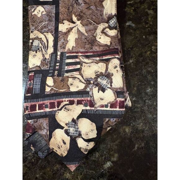 *3/$15 Natural Exchange Men's Silk Tie Multicolor Floral Design - Picture 4 of 6